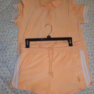 Free people orange sherbert terry cloth set